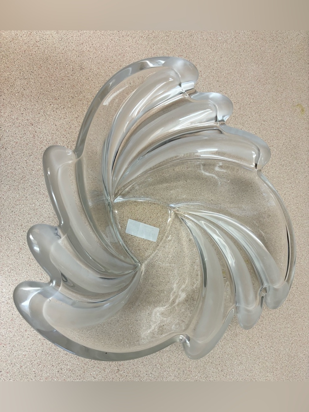 Mikasa Large Crystal Swirl Decorative Bowl - Elegant Home Art